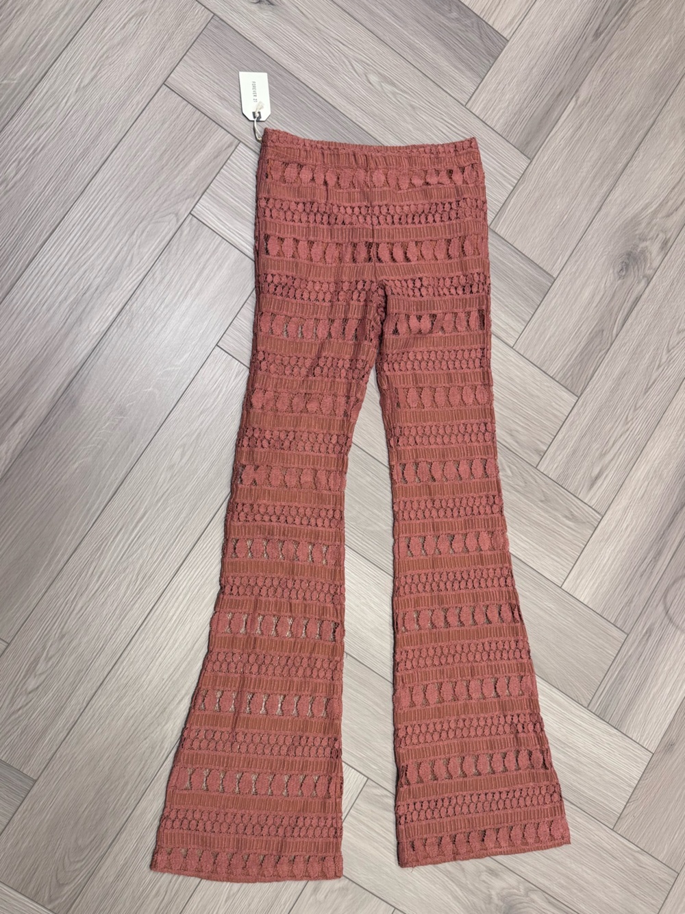 Forever 21 Lacey pants in Rust Orange